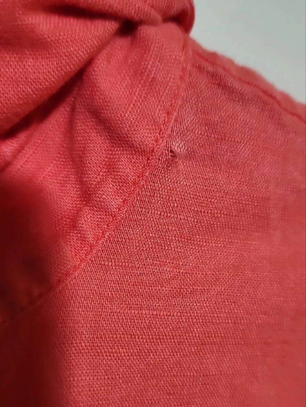 J.Crew Coral Red Baird McNutt Irish Linen Perfect Shirt Button Down Slim Fit 6T